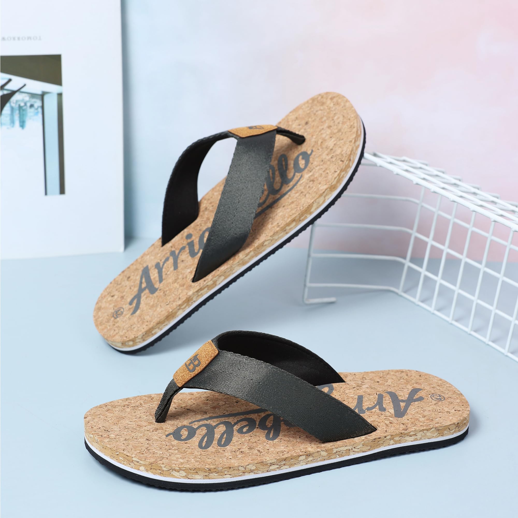 ARRIGO BELLO Tongs Homme Tongue Claquette Été Confortable Piscine Plage Antidérapant Sandales Taille 41-46