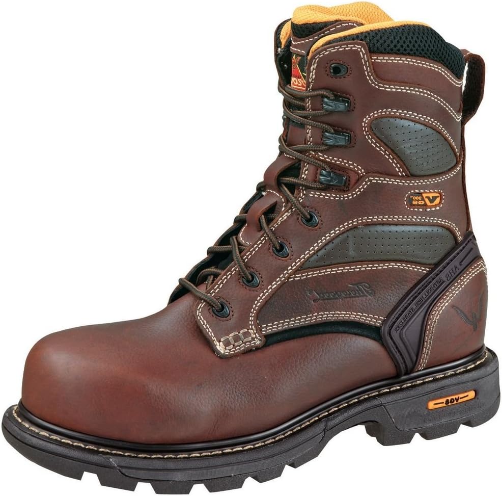 Thorogood 814-4449 Men's GENFlex2 8-in Plain Toe - Non-Safety Toe Brown 10 W US