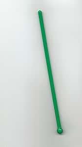 6" Plastic Cocktail Stir Stick bag of 25 swizzle sticks rod with ball at end (Green)