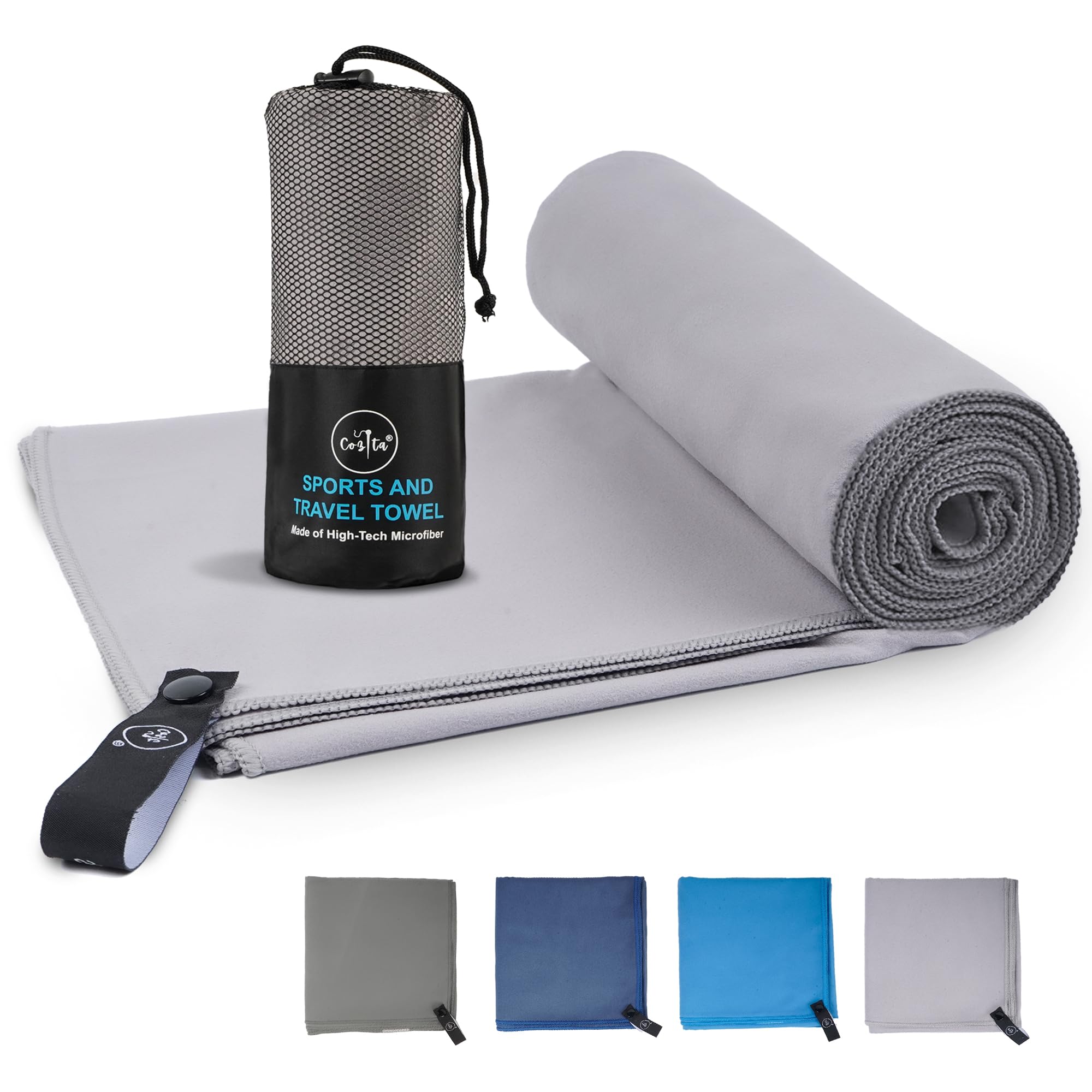 Cozita Mikrofaser-Handtuch, superweich und extrem saugfähig, schnell trocknend, maschinenwaschbar, Mehrzweck-Reisehandtuch, Gym-Handtuch, Strandtuch – Badetuch 40 x 80 cm
