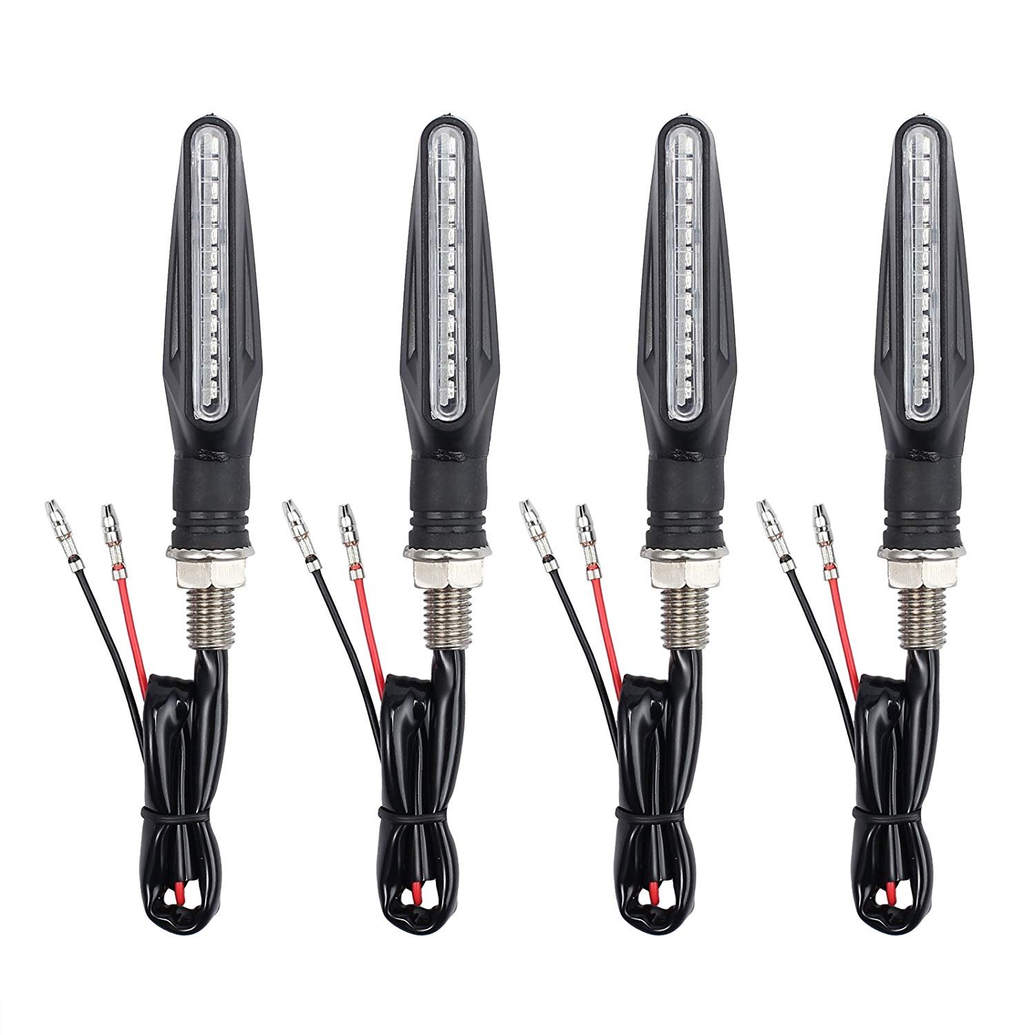 PROZOR Kierunkowskaz świetlne 4 szt. LED wodoodporne lampa mini bursztynowe kierunkowskaz do motocykla