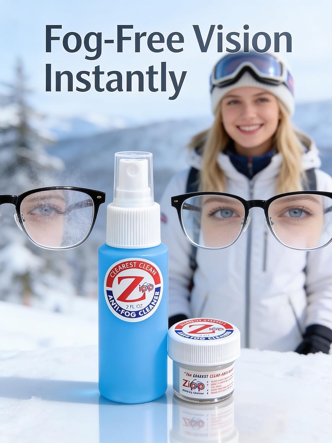 Zipp Wax Anti-Fog Cleaner No Ammonia, No Alcohol. Made with CocoNut Oil, Made in America (1 oz). Safe on All Lenses From Scopes, Eyeglasses, Masks, Goggles, and Camera Lenses.