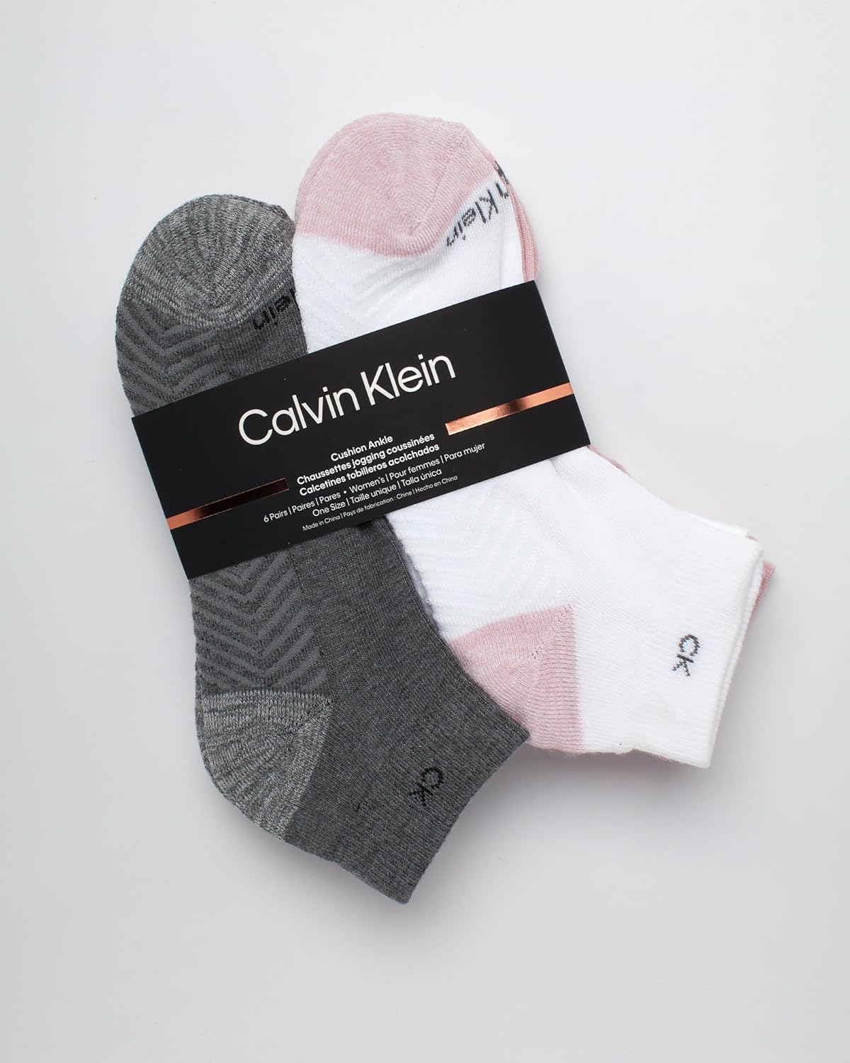 Calvin Klein Womens Quarter Socks - 6 Pack Athletic Performance Cushioned Ankle Socks for Women for Running and Workout - Image 2