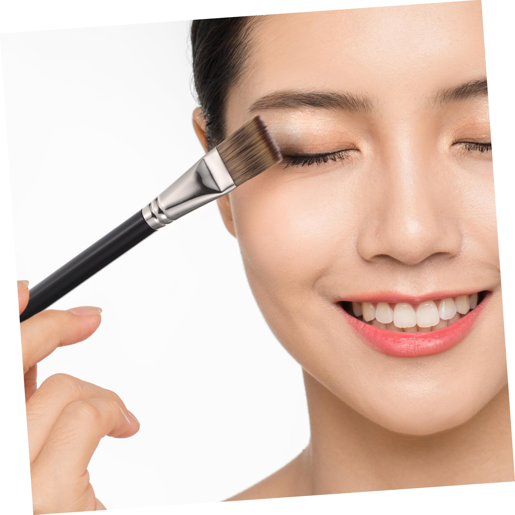 MAGICLULU 5 Pz Pennello Da Trucco Pennello Per Fondotinta Per Trucco in Polvere Pennello Per Il Viso Senza Cuciture Pennelli Cosmetici Mancare Manico in Legno Testa Piatta Fondazione