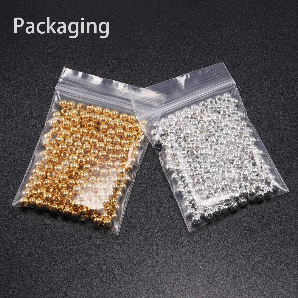 300 Pcs 3mm Antique Copper Round Spacer Beads Smooth Ball End Seed Metal Beading and Jewelry Making Findings Accessories Supplie Beads and Bead Assortments (0.12inch) - Image 5