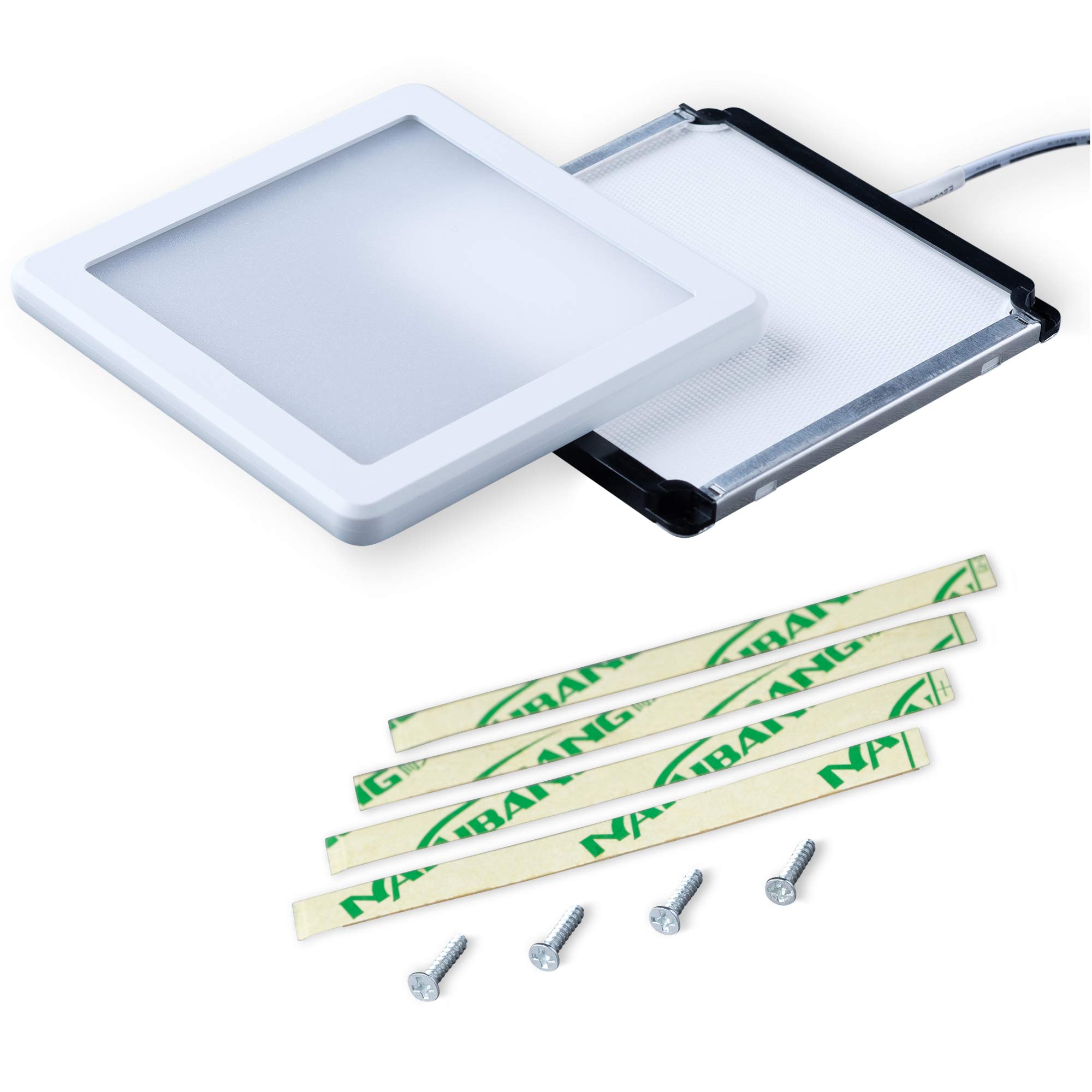 kalb Material für Möbel LED Unterbauleuchten Küchenleuchte Küchenleuchten Panel Unterbauleuchte Küche, Auswahl:3er SET, Lichtfarbe:neutralweiß