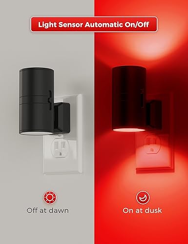 Miniatura 24 de L LOHAS LED Luz nocturna enchufable, luces nocturnas modernas enchufables a la pared, sensor de atardecer a amanecer, blanco suave 3000K, brillo