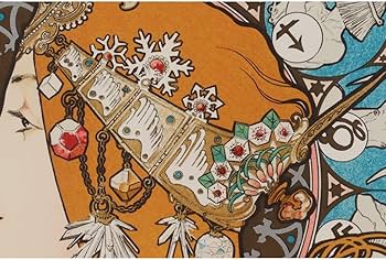 アルフォンス・ミュシャ ブルネット 内袋付き リトグラフ アルフォンス・ミュシャ ブルネット 内袋付き リトグラフ