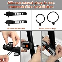 Vista 8 de Luz trasera de bicicleta con señal de giro, luz trasera para bicicleta, control remoto inalámbrico, recargable por USB, 5 modos, luces traseras