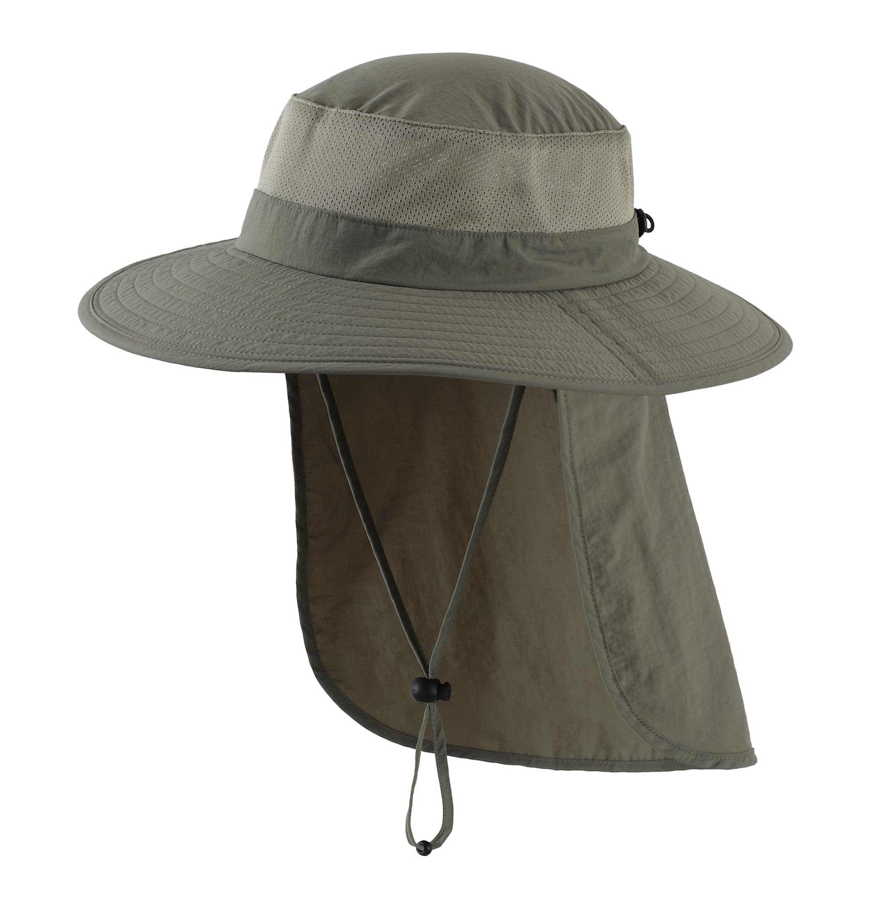Home Prefer Outdoor UPF50+ Mesh Sun Hat Wide Brim Fishing Hat with Neck Flap Sun Hat for Men Women