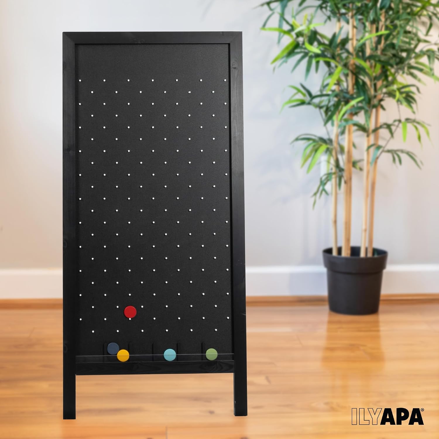 Ilyapa Extra Large Prize Drop Board Game - 28x57 Inch for Events, Trade Show & Carnival, Double Sided Wooden A-Frame Chalkboard Sign, Eraser