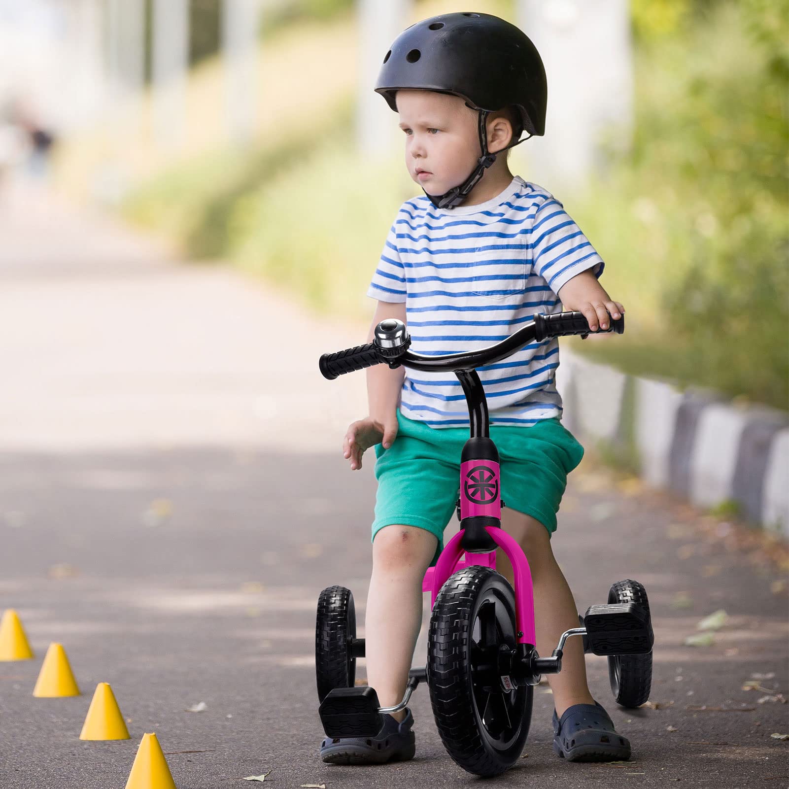 XIAPIA 3 in 1 Tricycle for Toddler Age 2-4 Year Old Boys and Girls, Foldable Toddler Tricycle& Balance Bike with Adjustable Seat and Detachable Pedal, Ride-on Toys for Boys Girls Birthday Gift