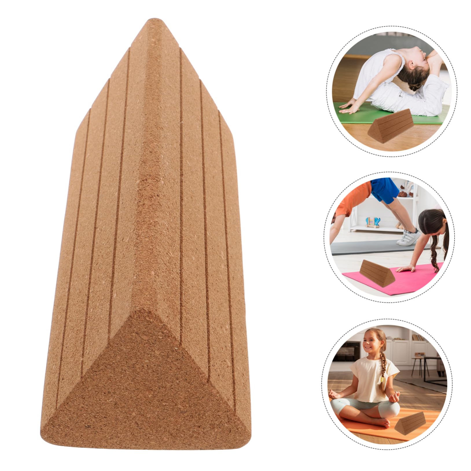Bloques De Yoga Triangulares De Corcho De Alta Densidad Soporte Versátil Para Yoga Danza y Fitness Para Principiantes Mejora La Coordinación y Flexibilidad