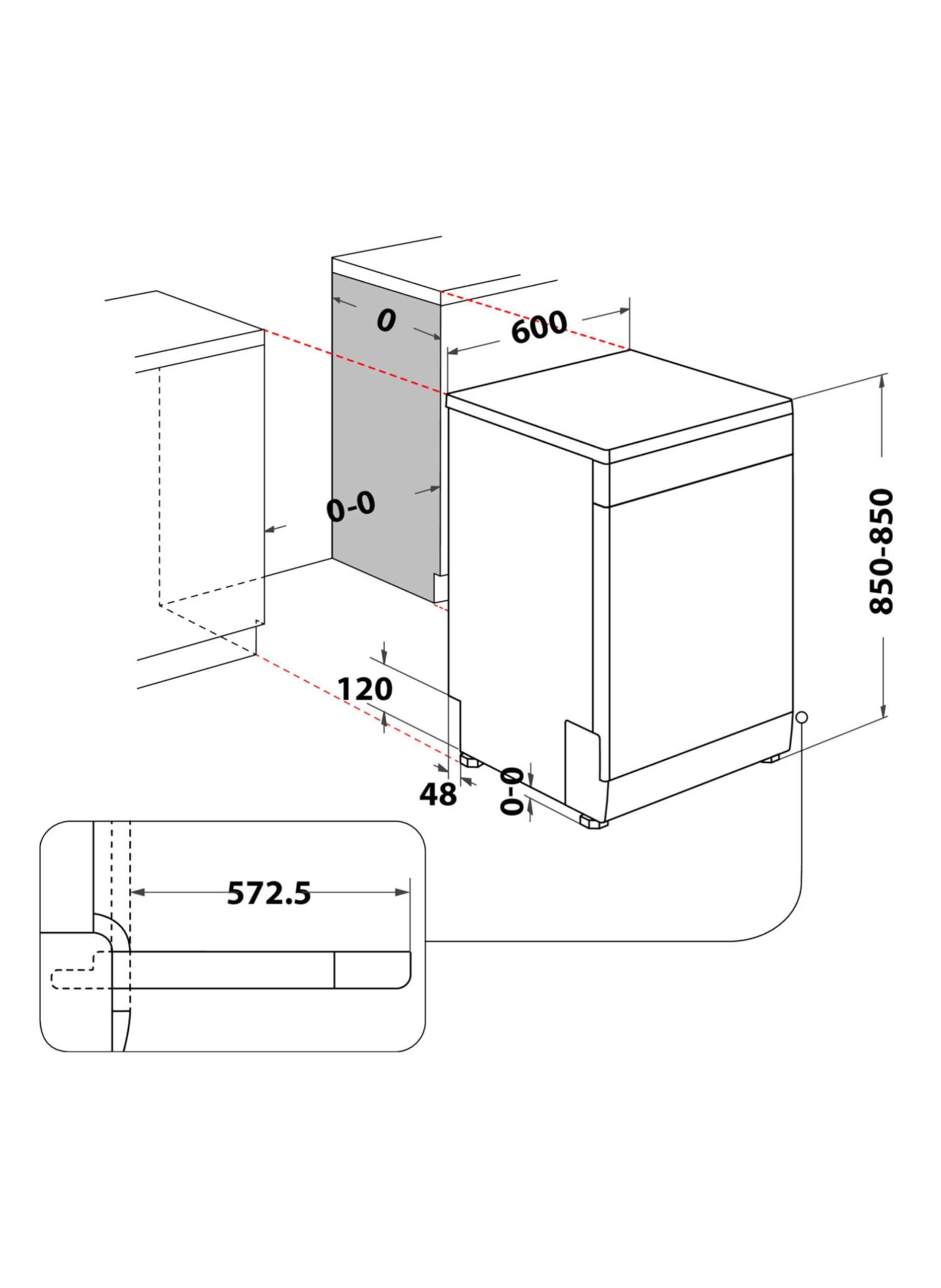 Bauknecht BFP 5O41 PLT X Freistehender Geschirrspüler 60 cm /14 Maßgedecke /10 Standardprogramme und 1 Sensorprogramm/PowerClean/ActiveDry/ProComfort-Besteckschublade/Vollwasserschutz