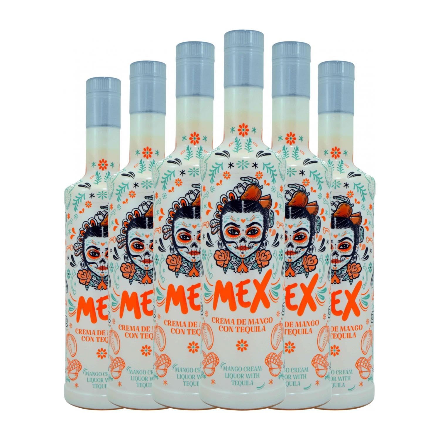 Crema de Licor MEX Crema de Mango con Tequila 70 cl (Caja de 6 Botellas de 70 cl)
