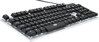 كيبورد معدني للالعاب واضاءة بمنفذ USB من ادمين Ad100 - متعدد الالوان