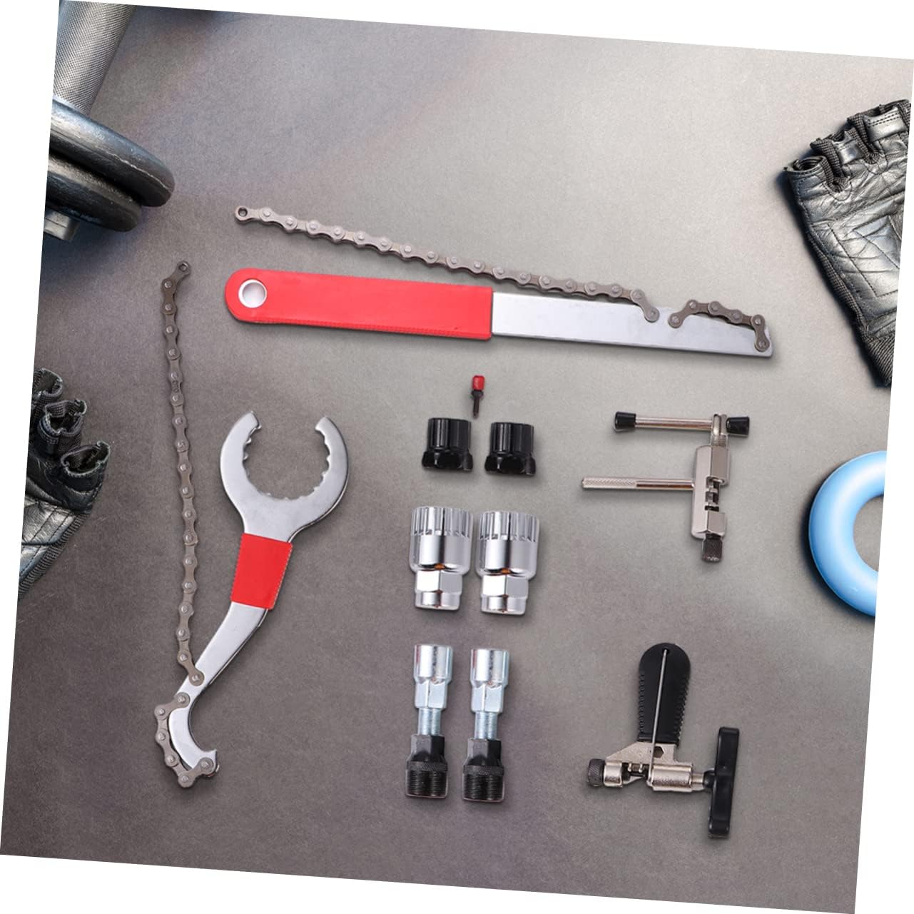 VANZACK 1 Set Bicycle Repair Tool Includes One Shaft Tool Freewheel Remover Bottom Bracket Remover and Chain Breaker Durable for Mountain Road Bikes