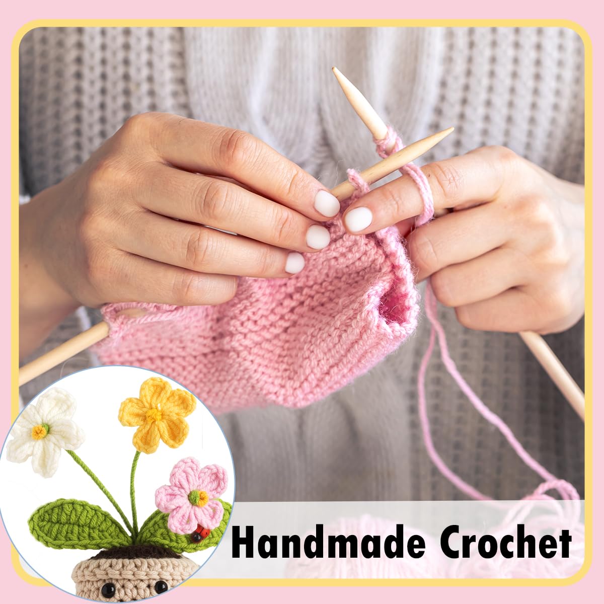 Teacher Gifts for Women Mentor,The Different You Make Emotional Support Plant Positive Crocheted Flowers Forget-Me-Not Gifts Teacher Appreciation Day Thank You Gift for Teachers Coworkers Mentors - 3