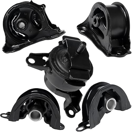 Engine Motor and Transmission Mount Replacement Set of 5 by AA Ignition - Fits Honda Civic 1.6L Automatic - Replaces Parts A6520, A6502, A6556, A6506, 50841-SR3-983, 50842-SR3-030, 50824-S04-013