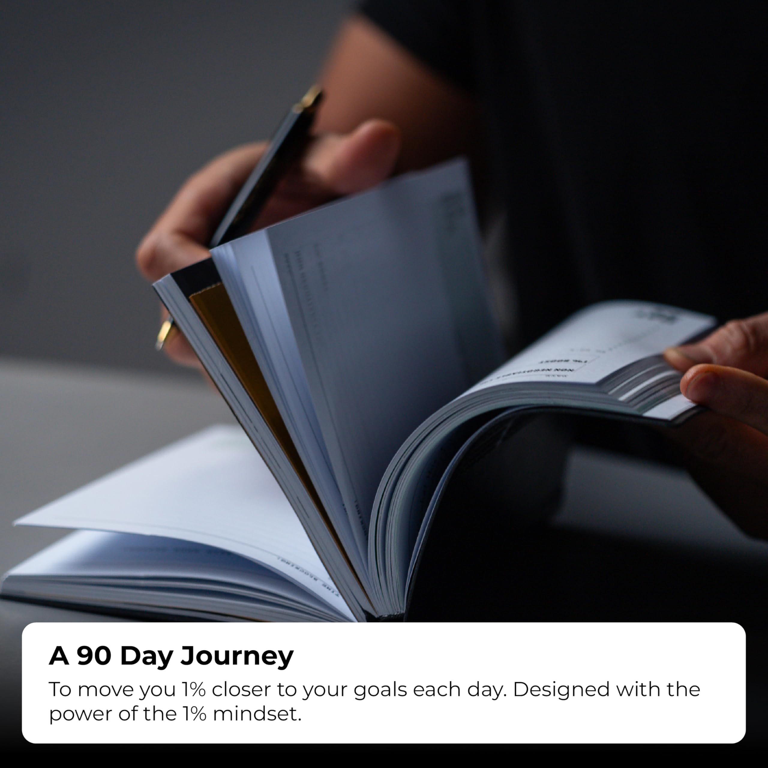 One Percent Tagebuch von Steven Bartlett – Vorgestellt im Podcast The Diary of a CEO – Geführtes Selbstverbesserungs- und Reflexionstagebuch für Männer und Frauen – 90-Tage-Motivations-Tagebuch