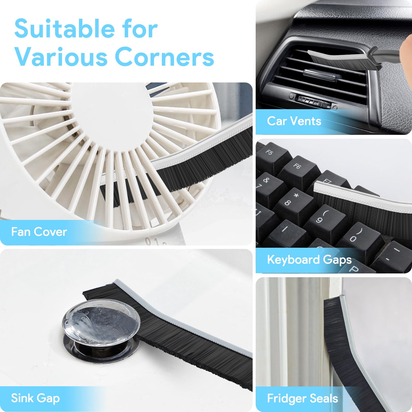 Cozy Inviting Brosse De Nettoyage Des Interstices 3 Pièces