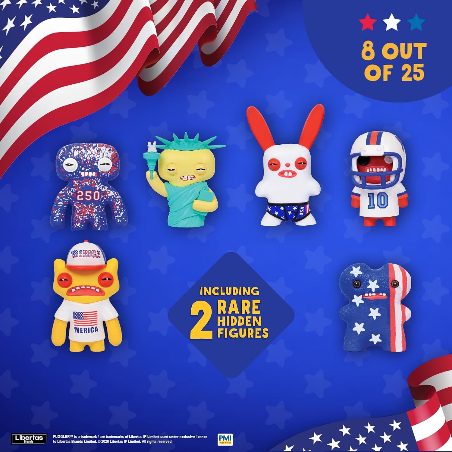 P.M.I. Fuggler USA 250 Anniversary Figures 8-Pack, Assortment B image 3