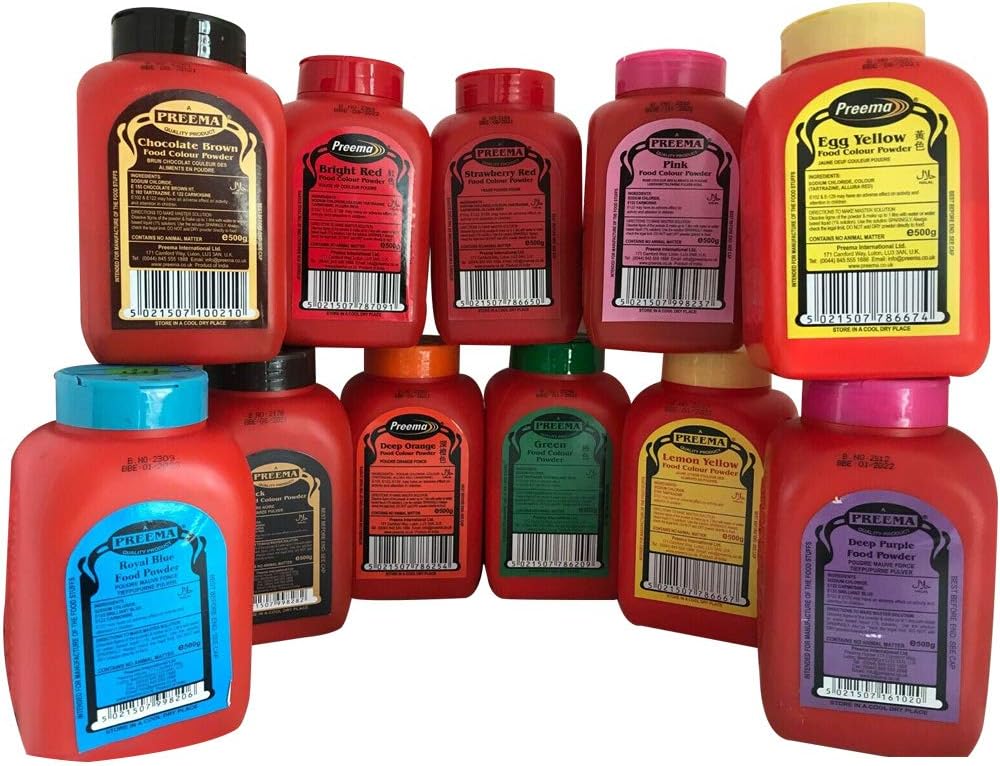 Preema Food Colour Powder Tubs 500g Cake Decoration (Green) Amazon.co