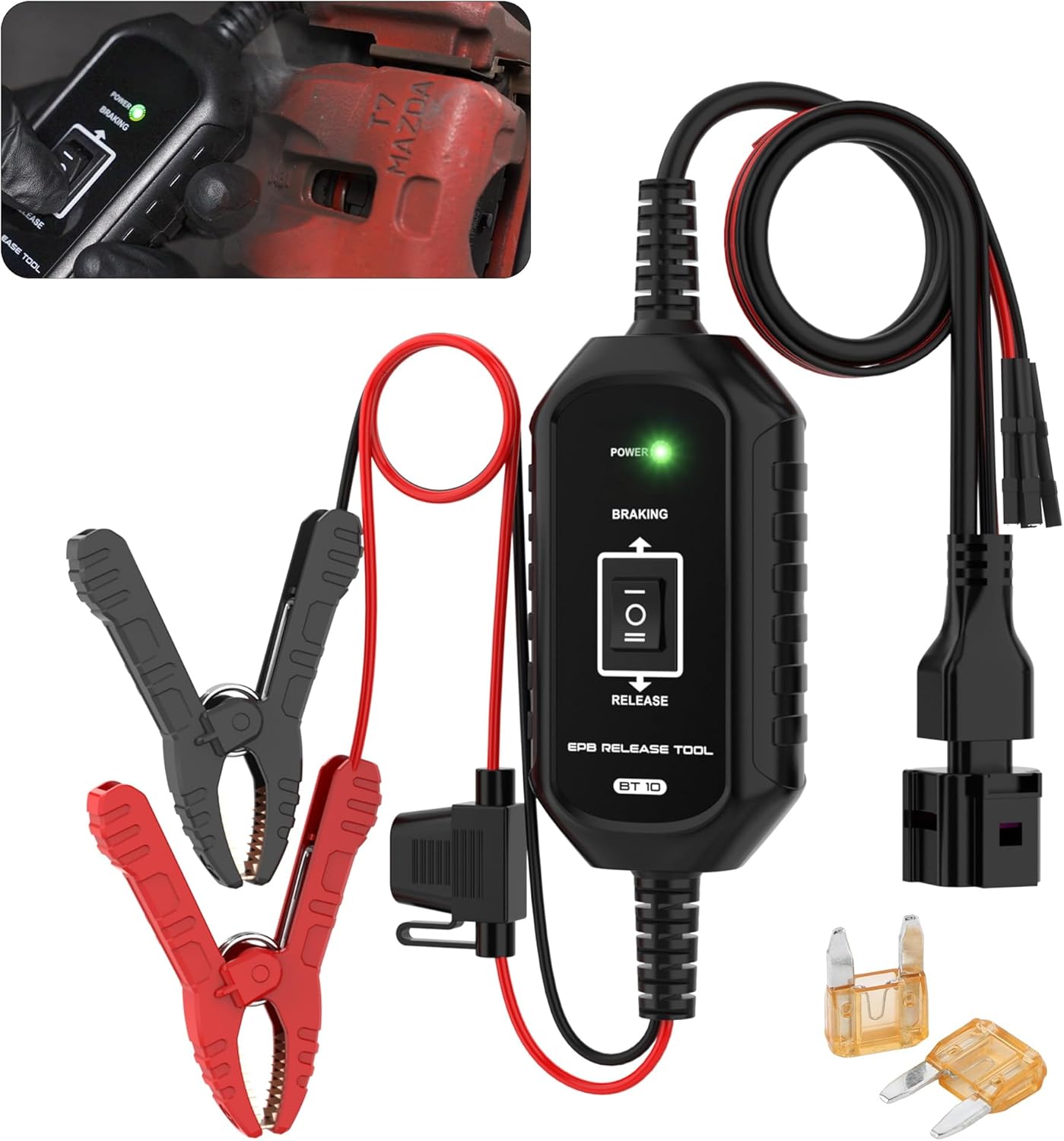 BT10 EPB Release Tool, Emergency Electronic Parking Brake Tool Smart EPB Service Tool Dual-Channel Control EPB Reset Tool