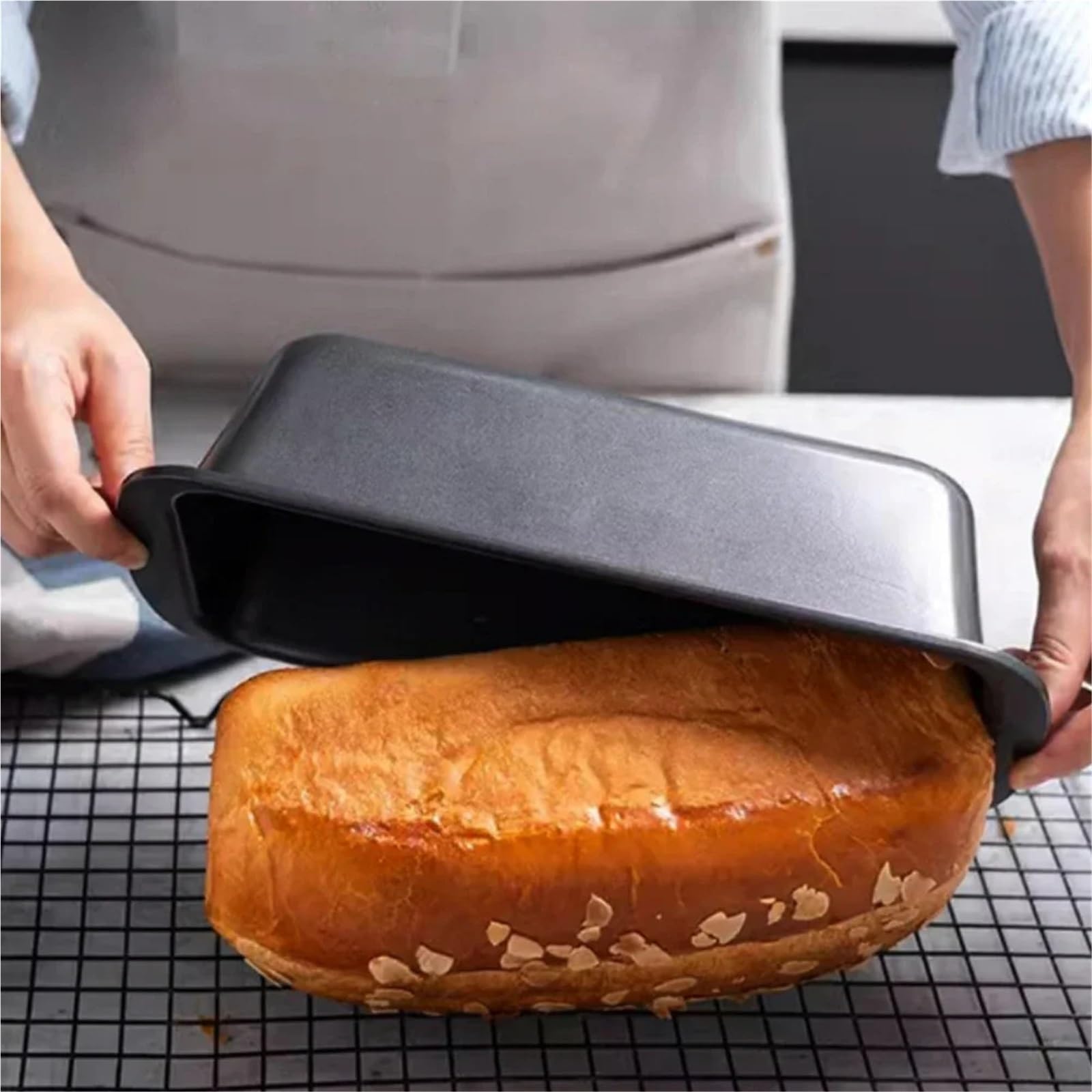 Backbleche 1/3 Stück rechteckige Brotbackform, antihaftbeschichtete Kastenform aus Kohlenstoffstahl for Backen von hausgemachtem Brot, Toast, Brownies und Pfund Für Backofen(3Pcs)