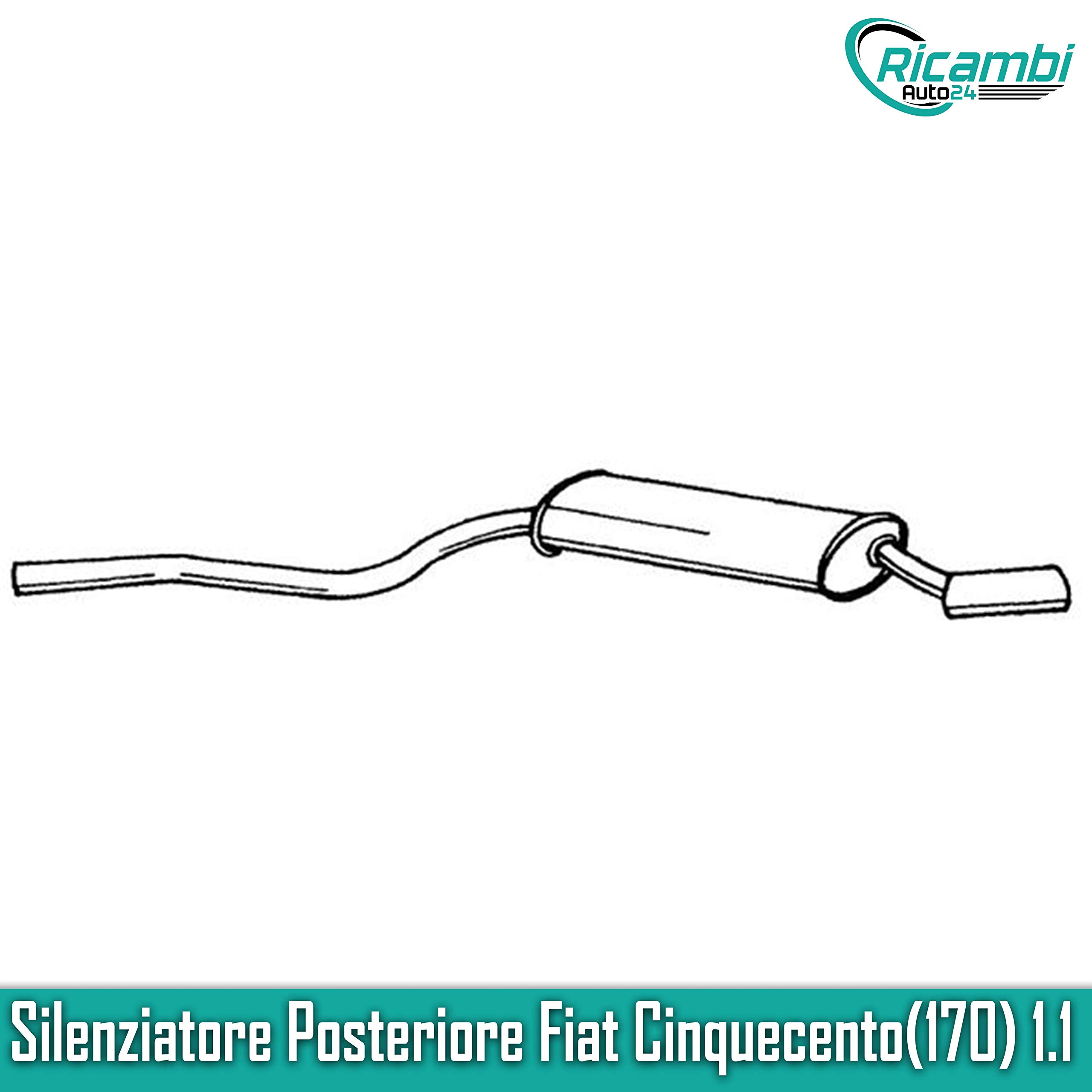 51850027 MARMITTA TUBO DI SCARICO CON SILENZIATORE CENTRALE E TERMINALE POSTERIORE ALFA ROMEO - Foto 5