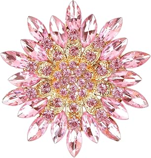 Trimmer för näshår ， Akrylkristall strass och zinklegering blombroscher i olika färger