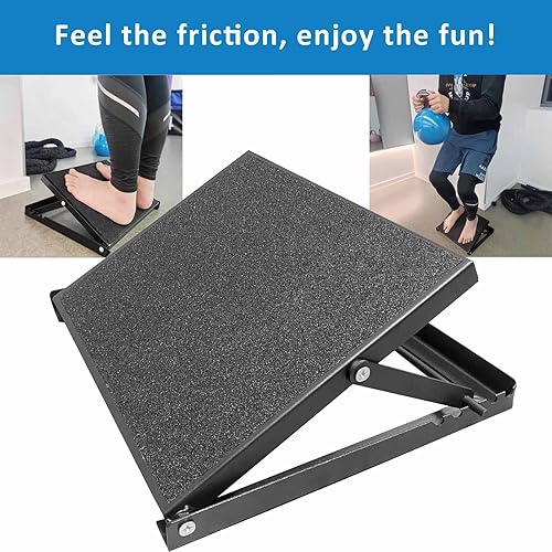 Miniatura 4 de Tabla inclinada de acero profesional para sentadillas, tabla inclinada ajustable y estirador de pantorrillas, tabla elástica para estiramiento de
