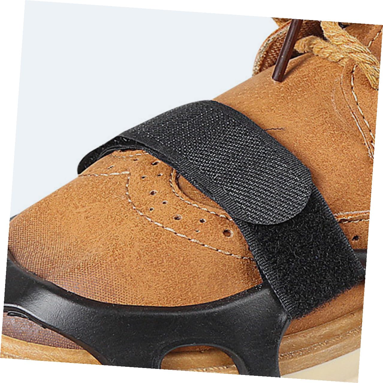 Cinturini Antiscivolo 4pezzi per Scarpe in Nailon e Metallo Regolabili e Pieghevoli per Trekking e Jogging su Ghiaccio e Terreni Invernali