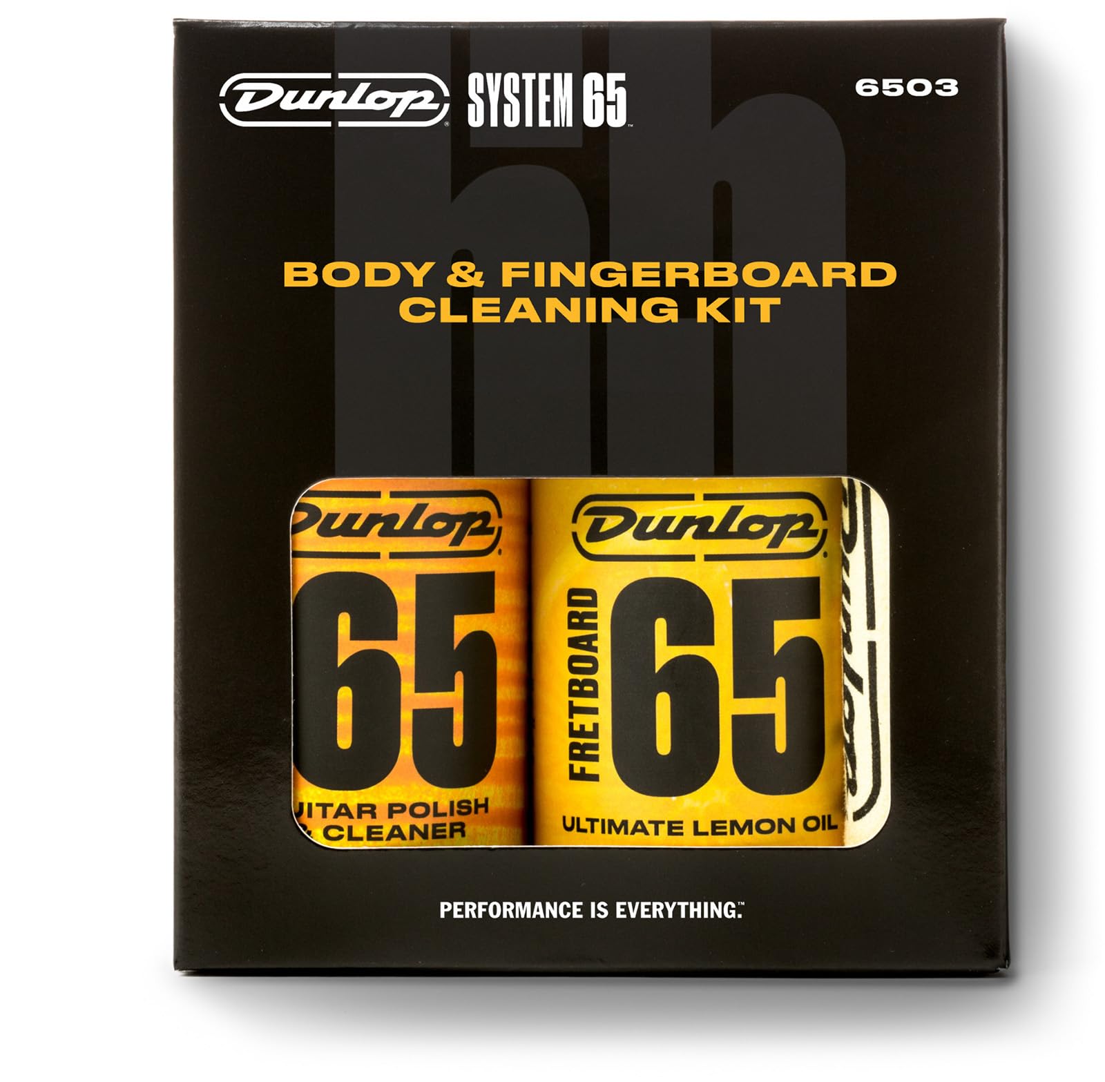 JIM DUNLOP | 6503 System 65 Body & Fingerboard Cleaning Kit, para limpieza del cuerpo y teclado de guitarra, incluye dos paños de microfibra.