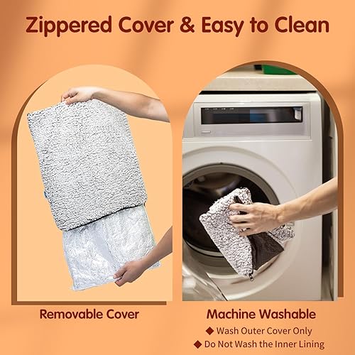 Miniatura 4 de Nobleza Cama autocalentable para gatos, tapete térmico súper suave para dormir, lavable, antideslizante, autocalentable, para gatos pequeños y