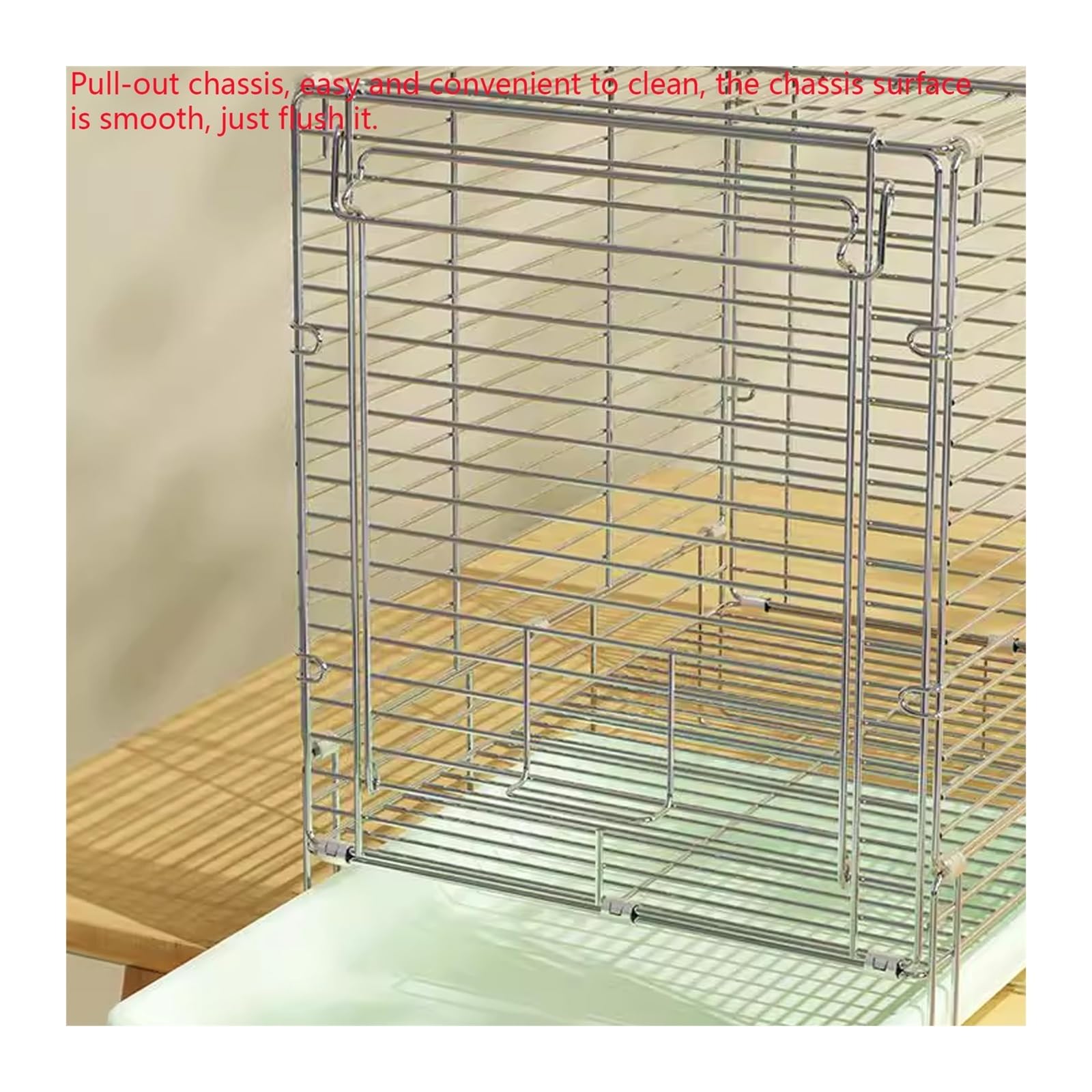 Jaula para pájaros, Jaula para Loros de Acero Inoxidable Plegable para Exteriores, Jaula portátil de Mano para Transporte de Aves (Blanca)