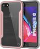 Punkcase iPhone 8 [Armor Stealth Series] Ultra Thin & Protective Military Grade Multilayer Cover W/Aluminum Frame [Clear Back] Ultimate Drop Protection for Your iPhone 8 (4.7) (2017) (Red)