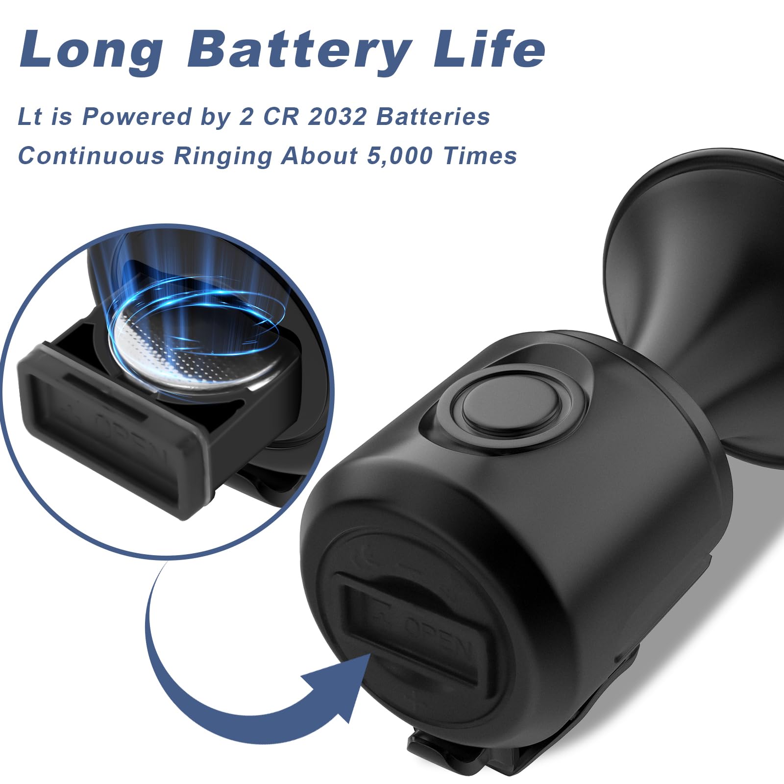 Afaneep Campanello Bici, Clacson Bici Campanello Bicicletta - 120DB Clacson Bici Elettrica Campanello Bici Elettrico Impermeabile IPX4 Campanello Elettrico Bici Campanelli per Bicicletta (Nero)