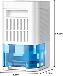 Dehumidifiers for Home with 7-Color LED Light, Quiet 2200 Cubic Feet (240 sq ft) Coverage Portable Mini Dehumidifier with Auto Shut-Off, Sleep Mode and Timer for Bedroom (1000ml)