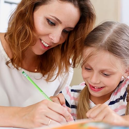 Miniatura 7 de Epakh 100 lápices inspiradores que cambian de color a granel con borrador, bolígrafos de madera HB, regalo para niños, regalo de regreso a clases,