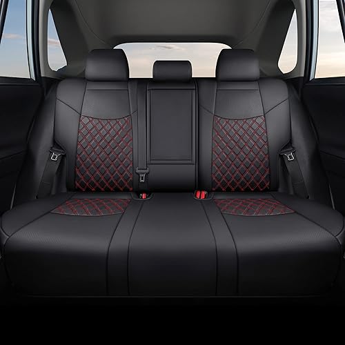 Miniatura 7 de GIANT PANDA Juego completo de fundas de asiento de automóvil de piel sintética para Toyota RAV4 LE 2019, 2020, 2021, 2022 2023, XLE, XLE Premium,