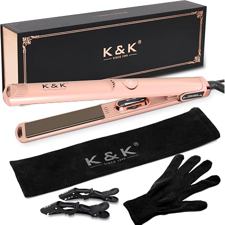 Amazon.com: Herstyler Superstyler - Alisador de pelo de titanio para todo  tipo de cabello, planchado plano de 1,25 pulgadas con placas de titanio de  oro rosa | Enticing doble voltaje plancha plana