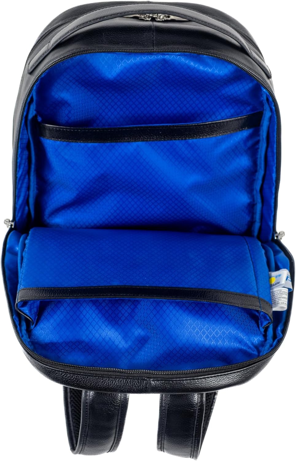 McKlein, S Series, Parker, Pebble Grain Calfskin Leather, 15" Leather Dual Compartment Laptop Backpack, Black (88555)