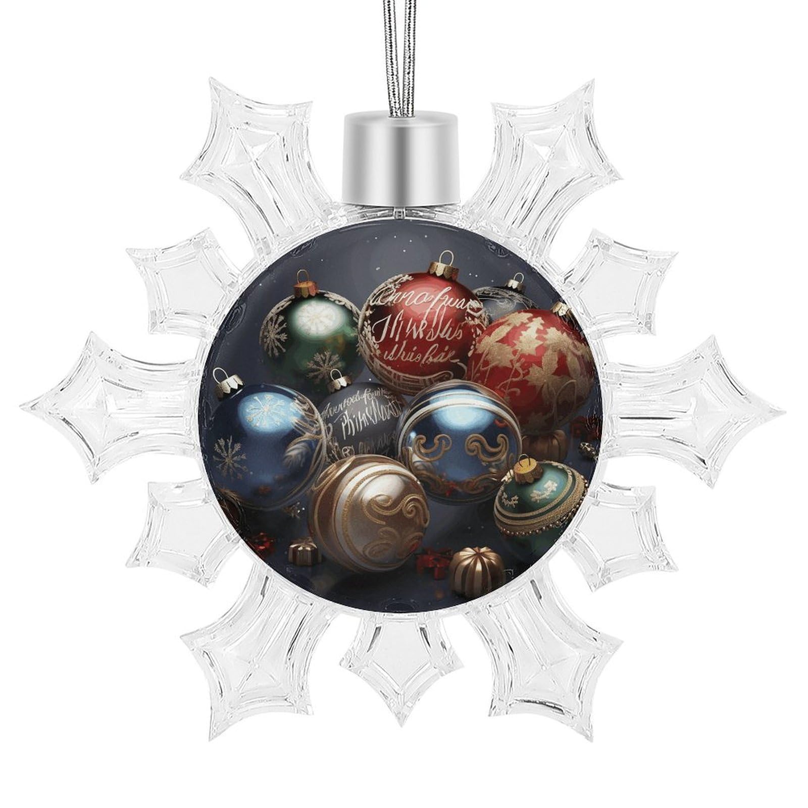 Christmas Balls Snowflake Ornaments Cute Snowflake Pendant Exquisite Christmas Tree Ornaments for Christmas Weddings New Year Birthday Holiday Celebration