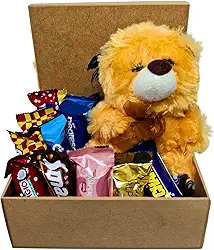 Cesta Presente Urso de Pelúcia Chocolates Namorada Mãe Amiga