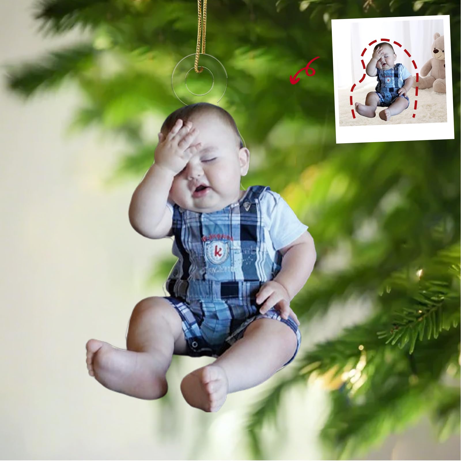 Bola de Navidad Personalizada con Foto - Adorno Navidad Personalizado - Regalo Personalizado con Foto - Detalles Navidad - Foto