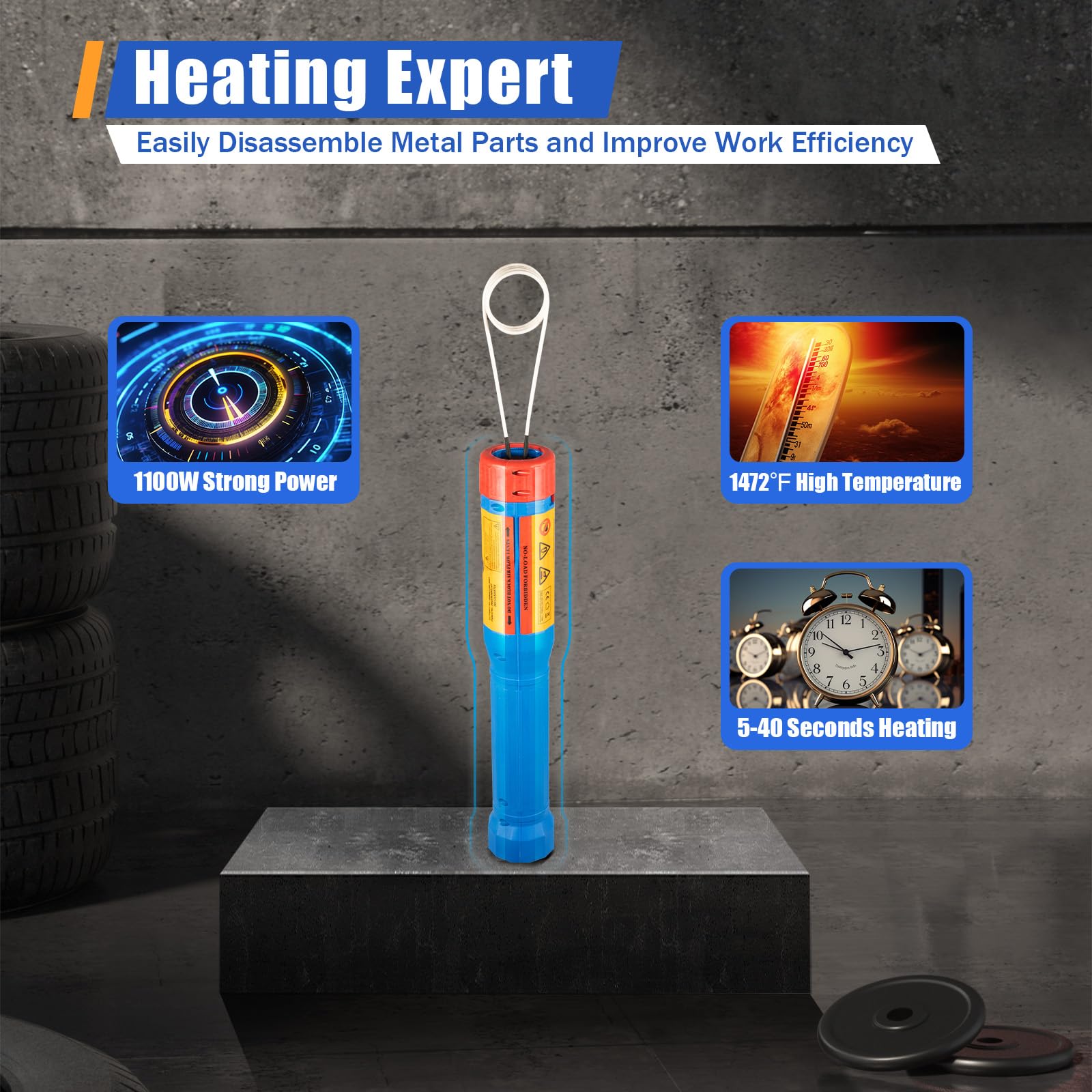 1500W Induktionsheizgerät - Flammenloser Schraubenlöser Bis 800°C