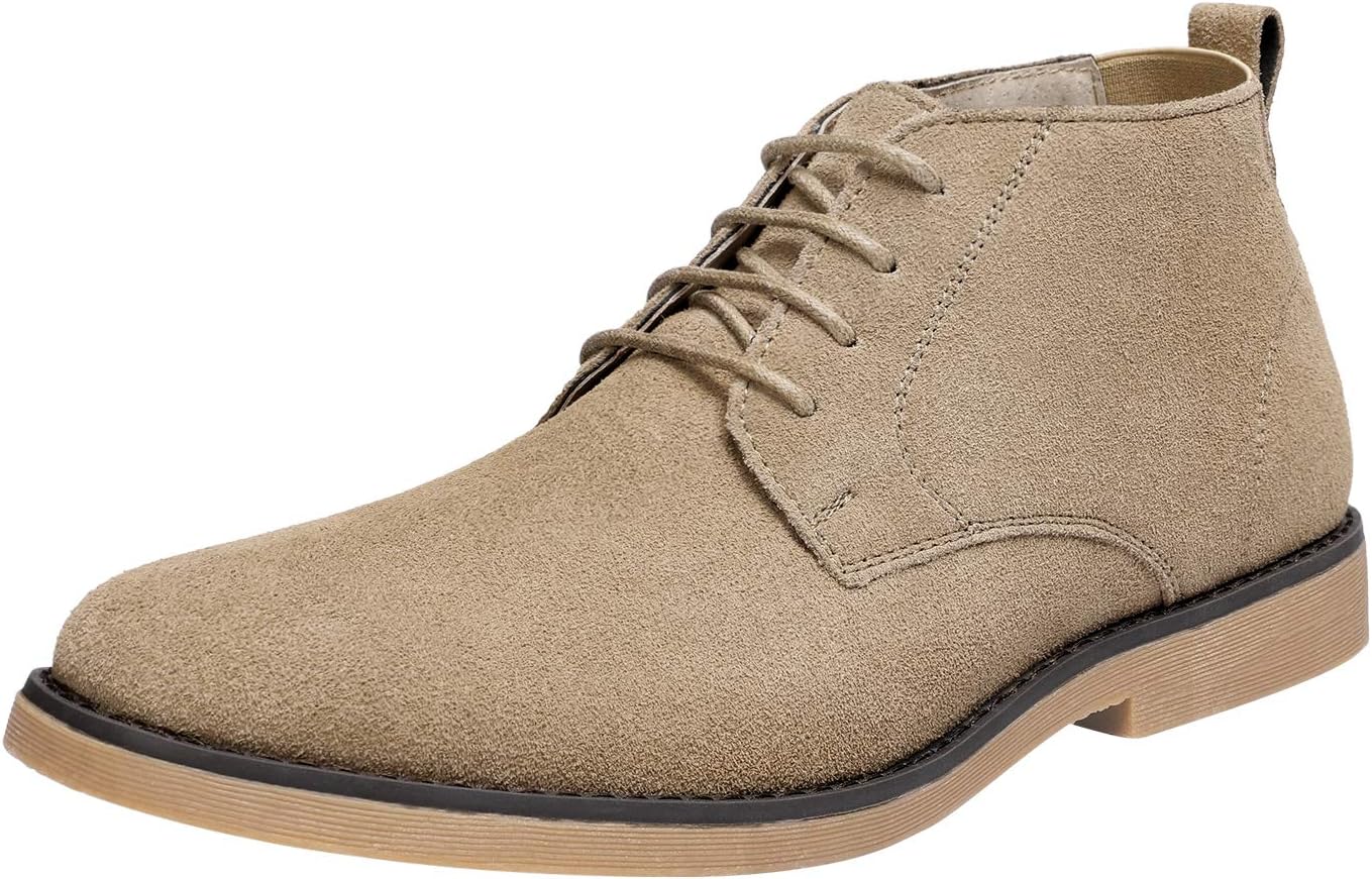 Men's Chukka Natural Suede Leather Chukka Desert Oxford Ankle Boots Size 13 M US