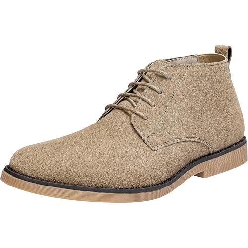 Bruno Marc Men's Classic Suede Leather Desert Chukka Boots