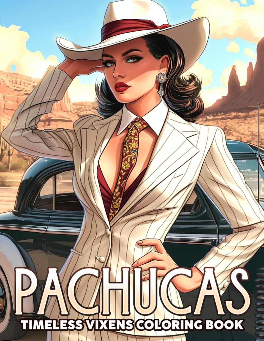 Pachucas Coloring Book: Classic Barrio Life Coloring pages featuring Timeless Cultural Beauty and Bold Style Designs for Teens and Adults seeking Pride